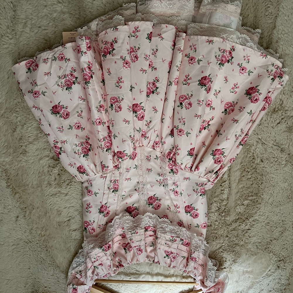 SHEIN Pink Floral Ruffle Dress - Picture 2 of 6